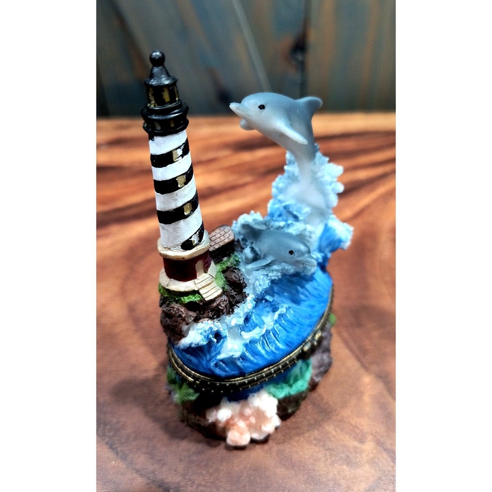 416. Dolphin Light House Trinket Box