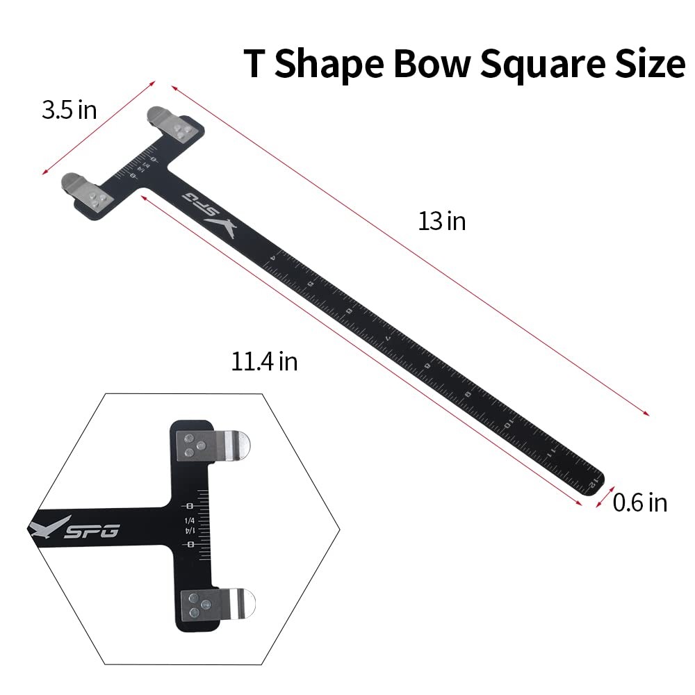 SOPOGER Archery Bow Square Nocking Points Pliers String Knock Kit T Black