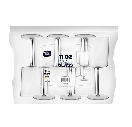 11 oz. Disposable Plastic Wine Glasses (72/CS) Fineline Settings #2811