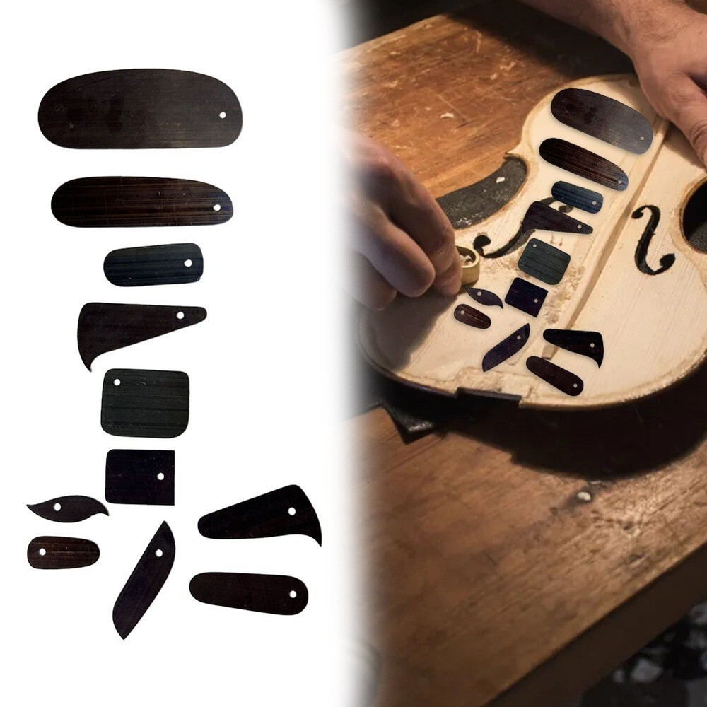 Violin Cello Making Luthier Tools 11PCS Function Scrapering Board-Cutter