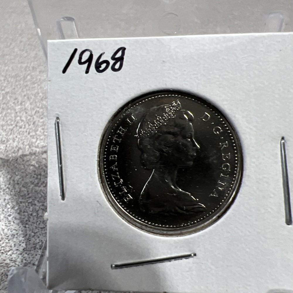 1968 CANADA 5 CENTS COIN