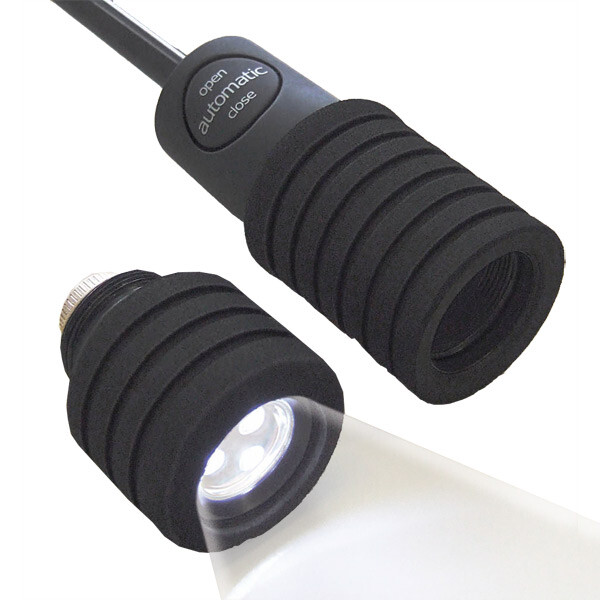 EuroSCHIRM Light Trek Automatic Flashlight Umbrella (Black) Trekking Hiking