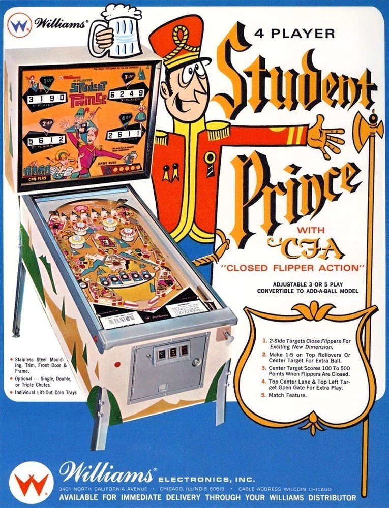1968 Williams Student Prince Pinball Machine Rubber Ring Kit