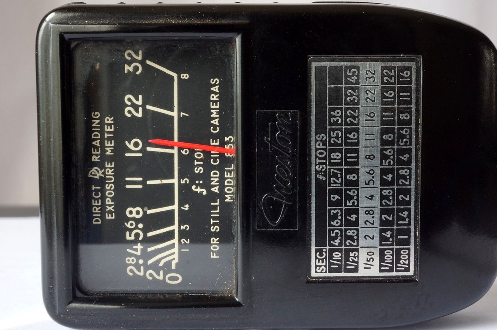 Weston Direct Reading Exposure Light Meter Model 853 w/ Original Case Working