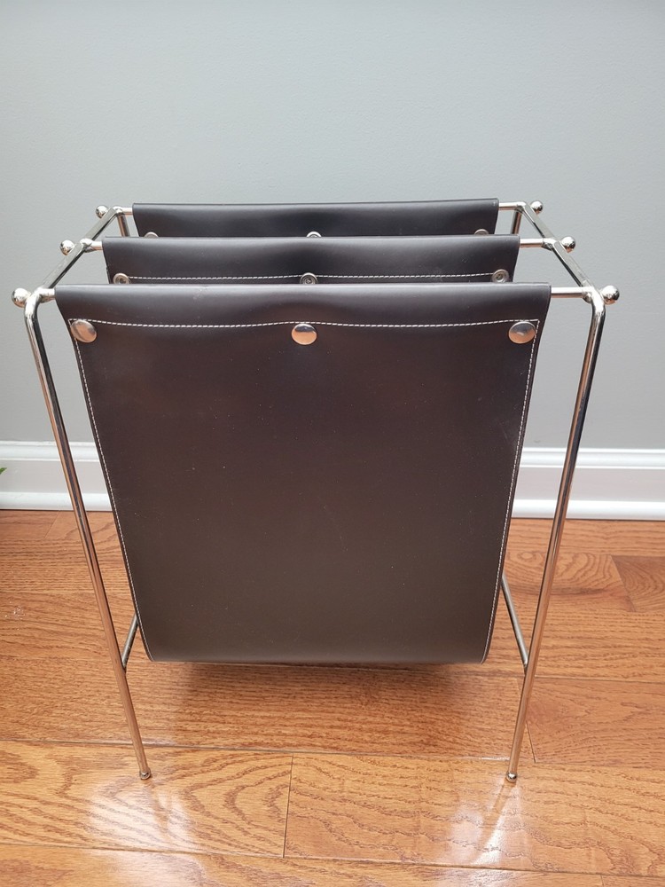 MCM Jacques Adnet-style sling-style magazine holder
