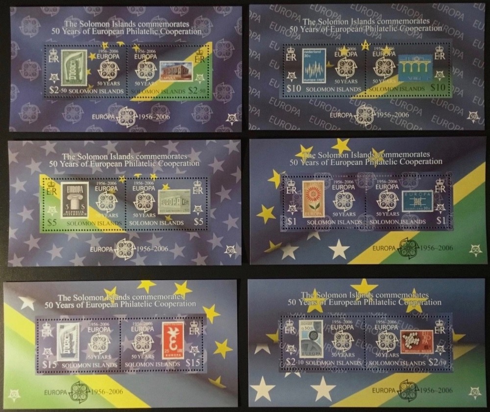Solomon Islands - 6 miniature sheets MNH