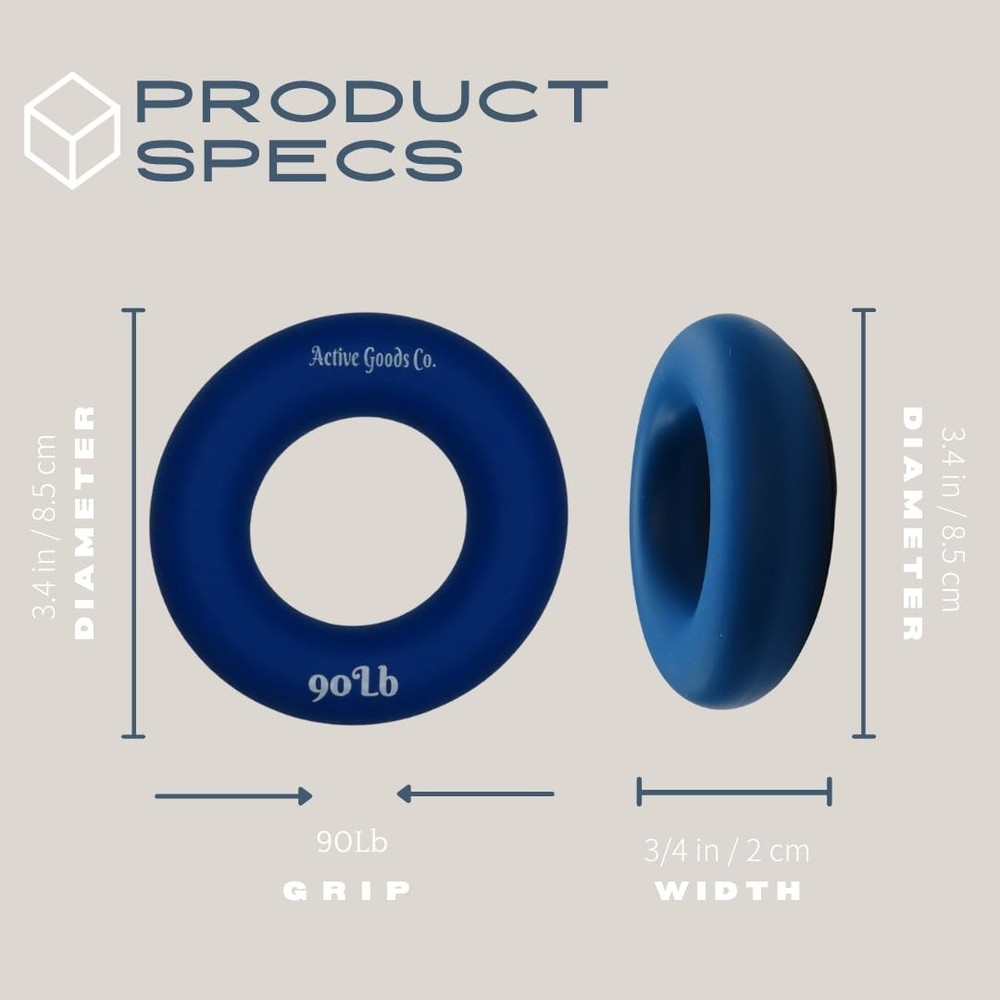 Hand & Forearm Exerciser - Single ring or Set, Resistance 10-120Lb, Diameter ...
