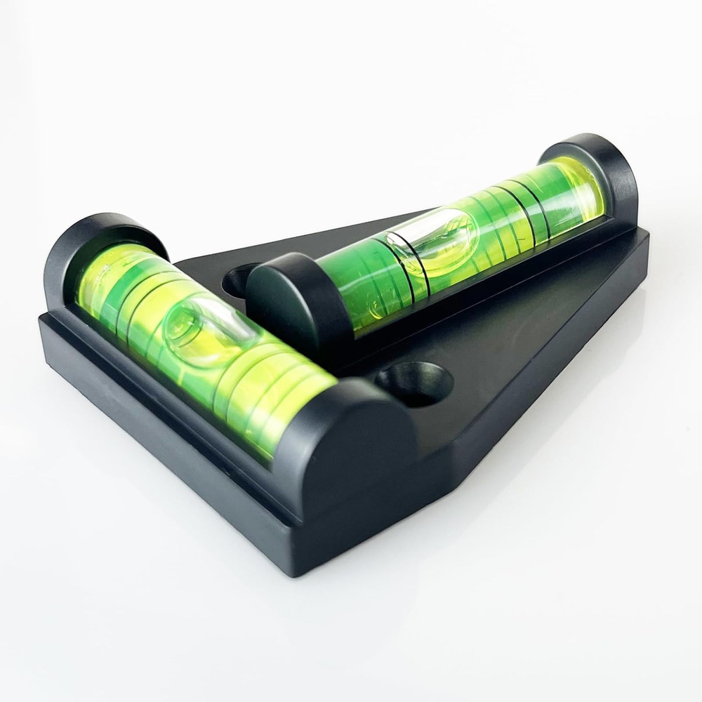 Stick-On Magnetic Bubble Level, Self-Adhesive T Type Leveler Indicator for RV Ca