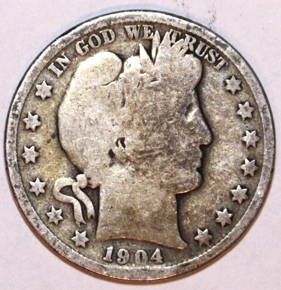 1904-P BARBER SILVER HALF DOLLAR - GOOD - #2643DAC2
