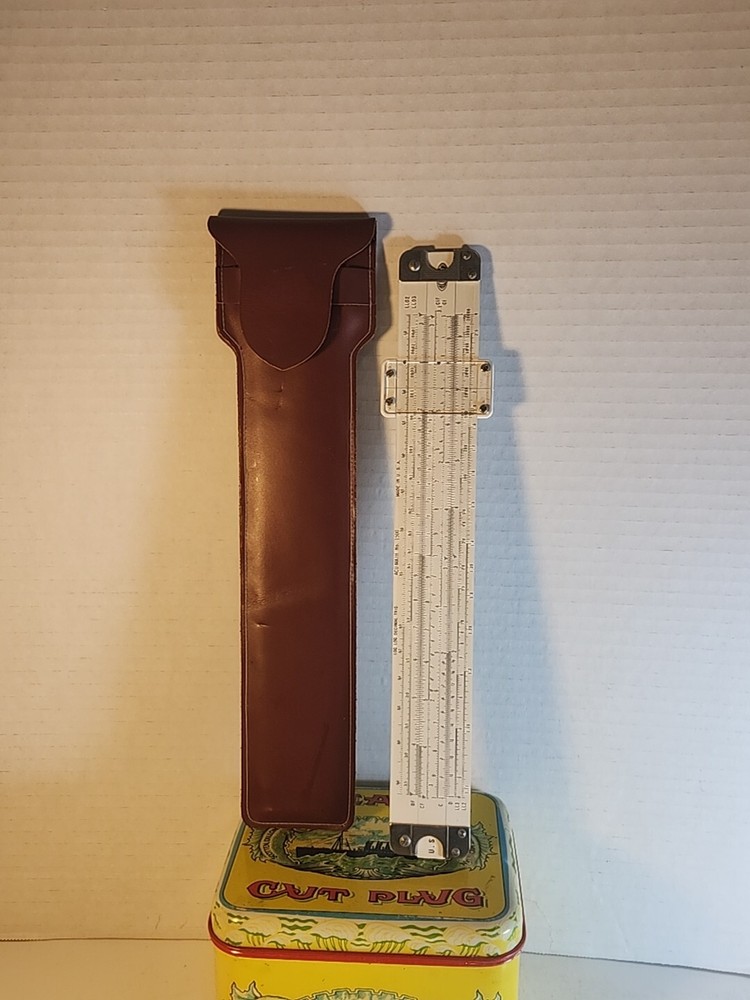 Acu-Math No. 1500 12-1/2" Plastic Slide Rule with case