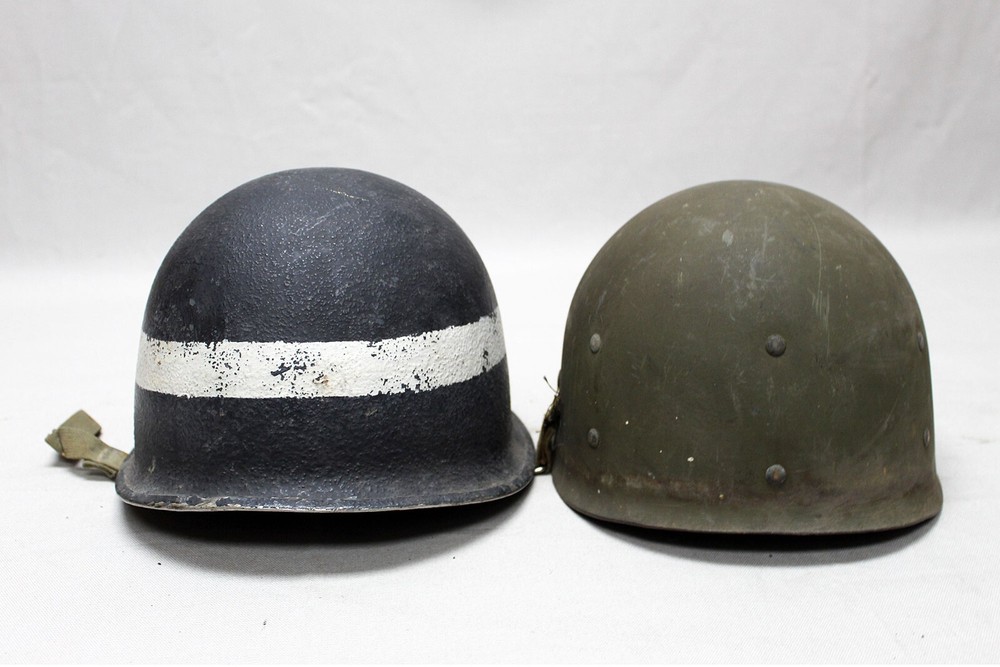 US WW2 Front Seam Helmet Repaint . HU1084