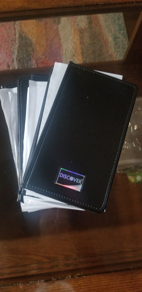 NEW 5 PCS DOUBLE PANEL CHECK PRESENTER DISCOVER RESTAURANT SERVER BOOKS LOT