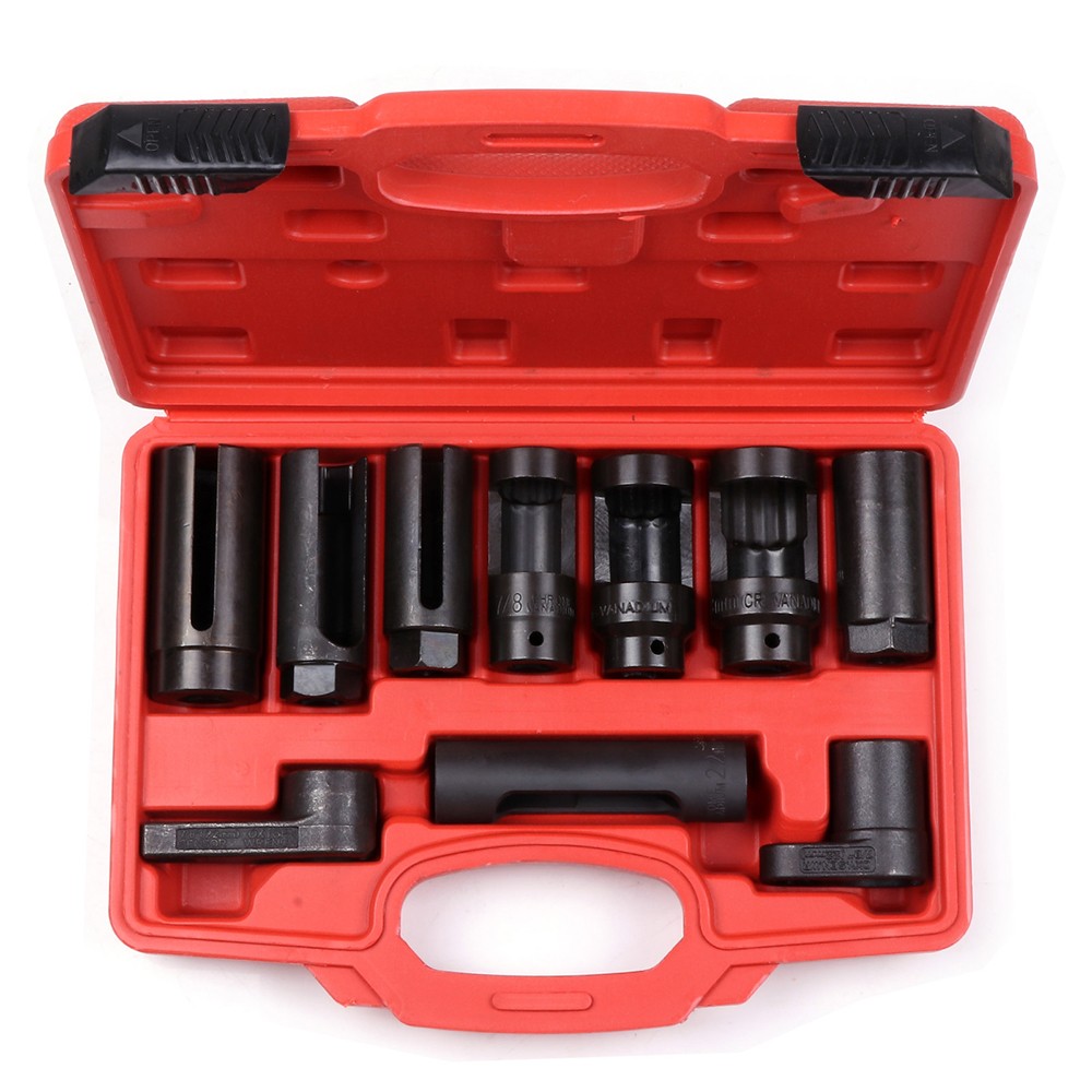 10PCS O2 Sensor Socket Set Sensor Removal Tool - 02 O2 Oxygen Sensor Socket Set
