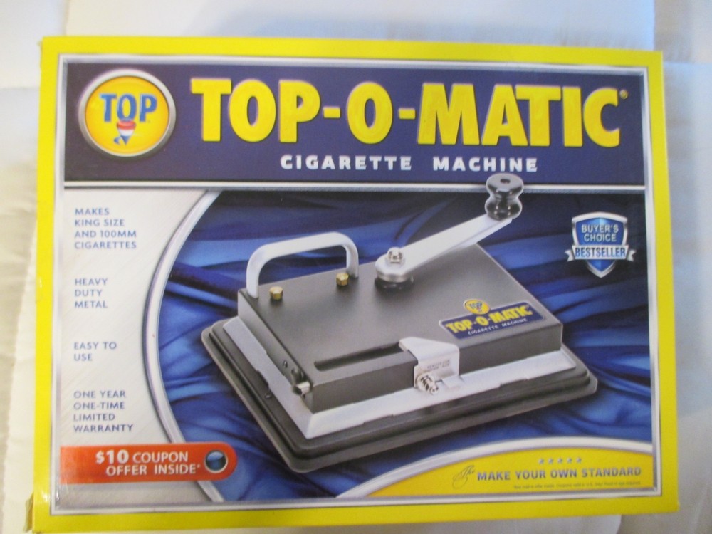 Top-O-Matic Cigarette Rolling Machine Makes King Size & 100MM