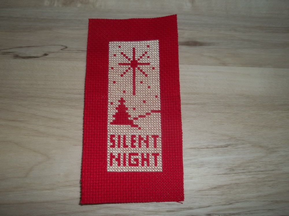 Silent Night Cross Stitch Completed