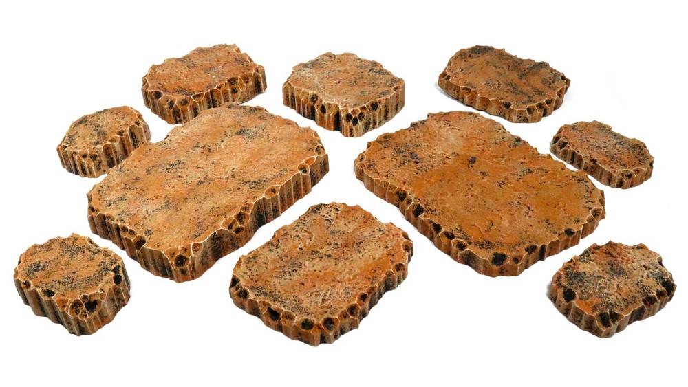 Earth Toned Stacking Hills Set - War Game Terrain Scenery Warhammer D&D