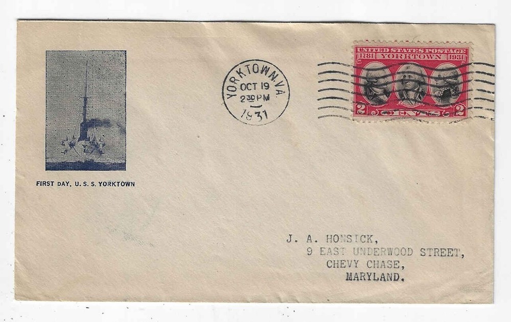 FDC     # 703-21 --  Gorham  --  Yorktown