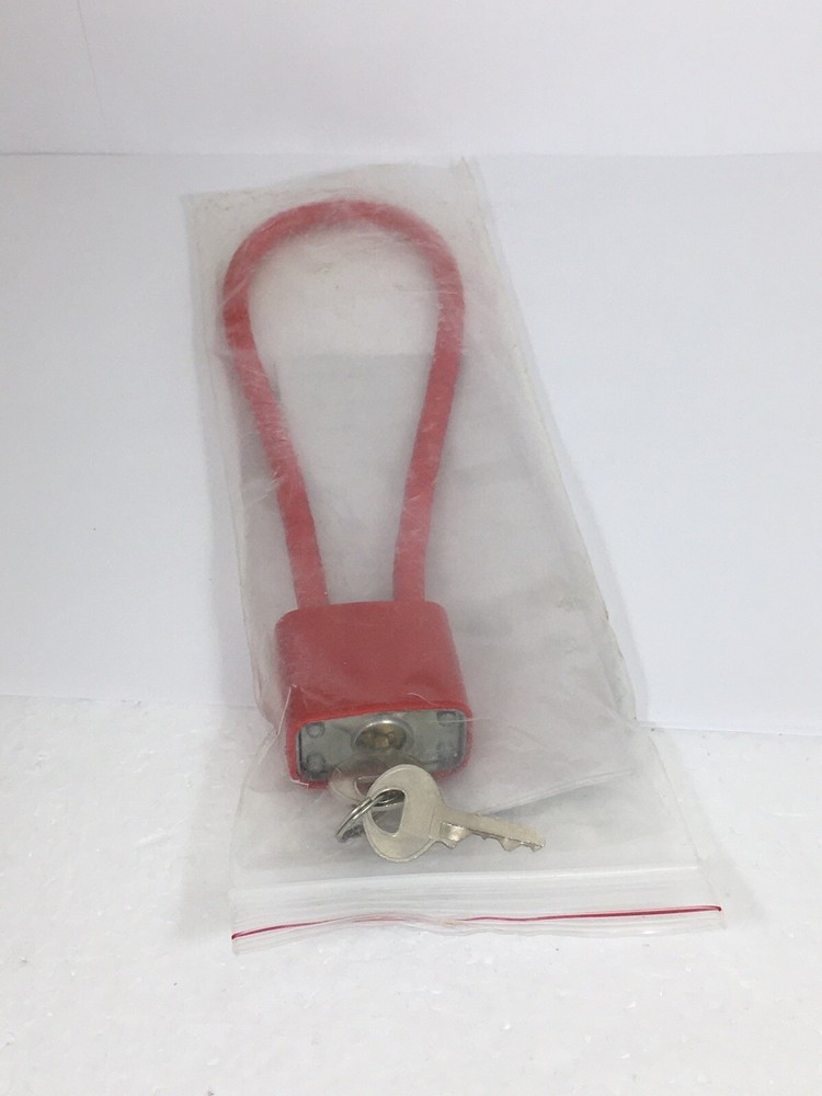 New Red Cable Lock Multi-purpose with Two Working Keys