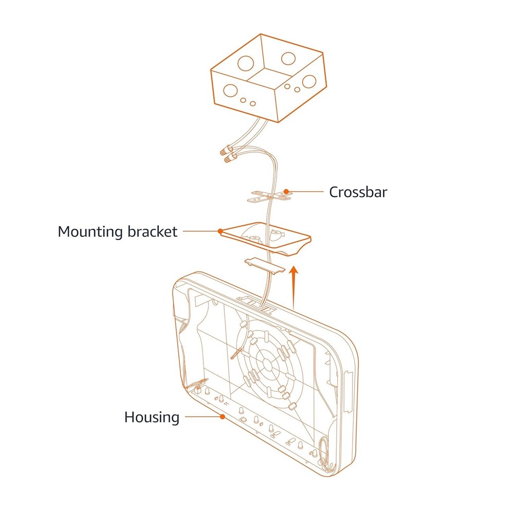Amazon Basics LED Emergency Exit Sign, Double Face, Fire Resistant, UL Certified