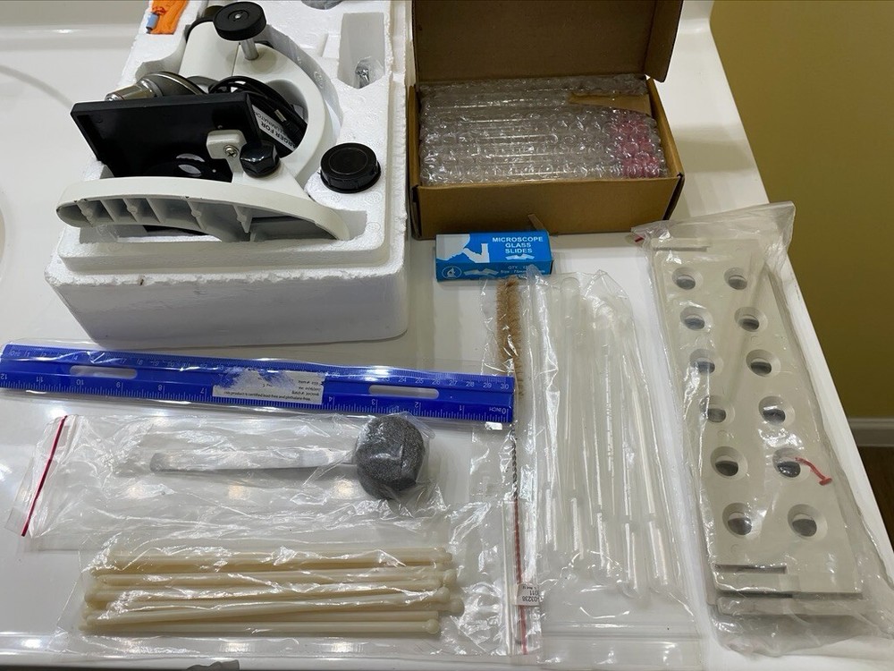 Microscope with equipment new with open box nice Christmas gift