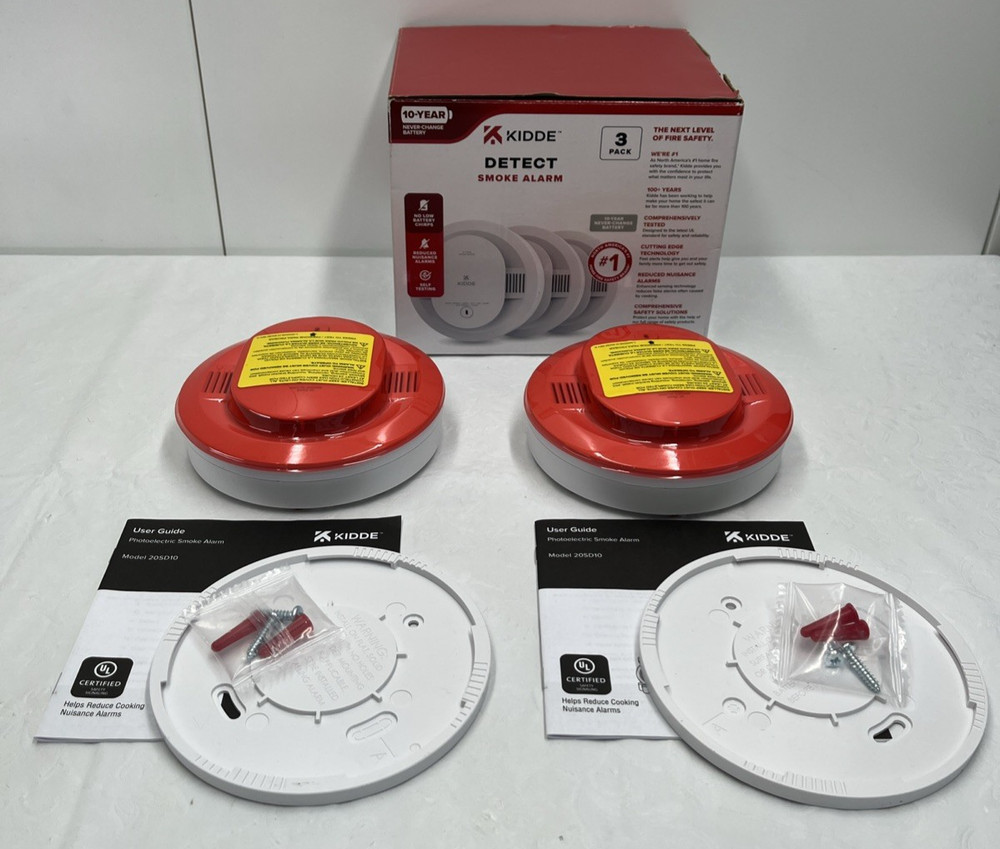 TWO (2) Kidde DETECT Smoke Fire Alarms Model 20SD10