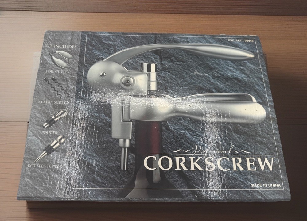 Professional  Corkscrew Wine Tool Kit  Original Box
