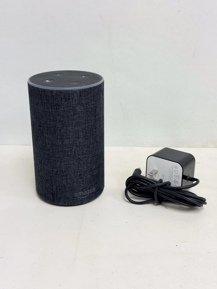 Amazon Echo 2nd Gen Smart Speaker Alexa Dolby Processing Charcoal Fabric