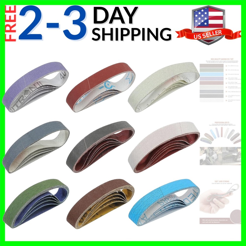 45 Pcs 3/4" x 12" Replacement Knife Sharpener Sanding Belt Kit for Work Sharp...