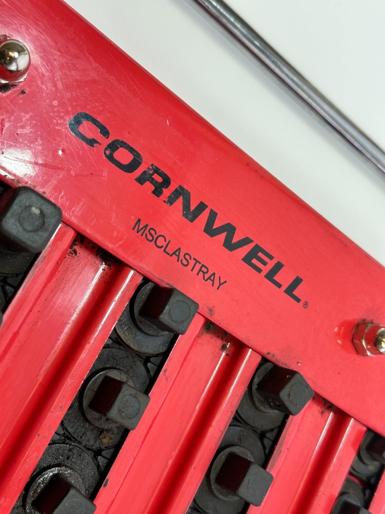 Cornwell Tools MSCLASTRAY (RED) Lock-A-Socket Metal Socket Holder Tray