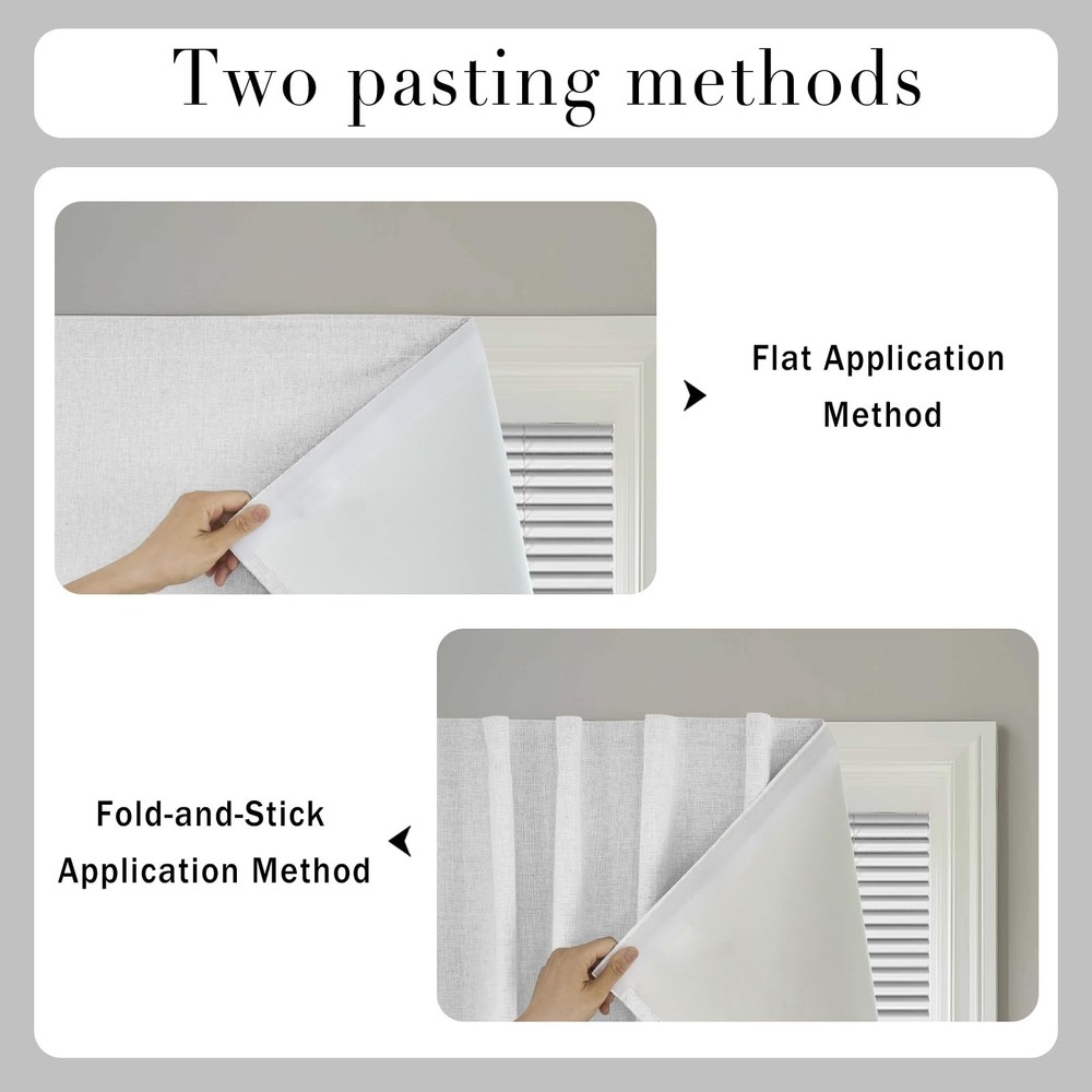 Peel & Stick Total Blackout Shade - Bay Window Sunroom Light Control Solution...