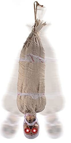 halloween hanging cocoon corpse-sound and motion activated REDUCED