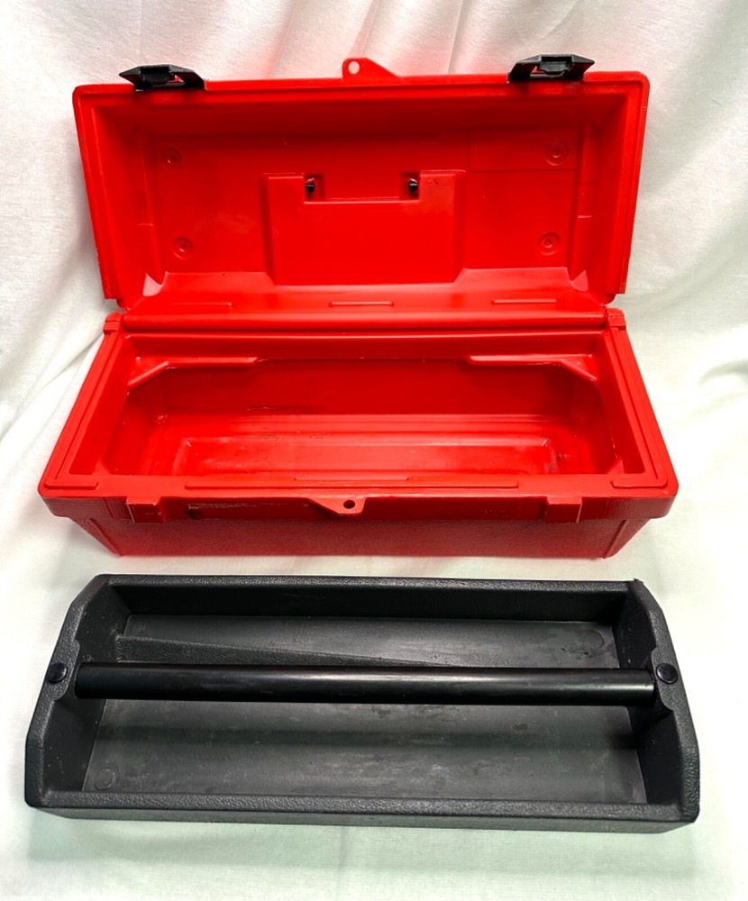 Toolmaster Red & Black Tool Box W/ Removable Tote Latch & Handle Tackle Box