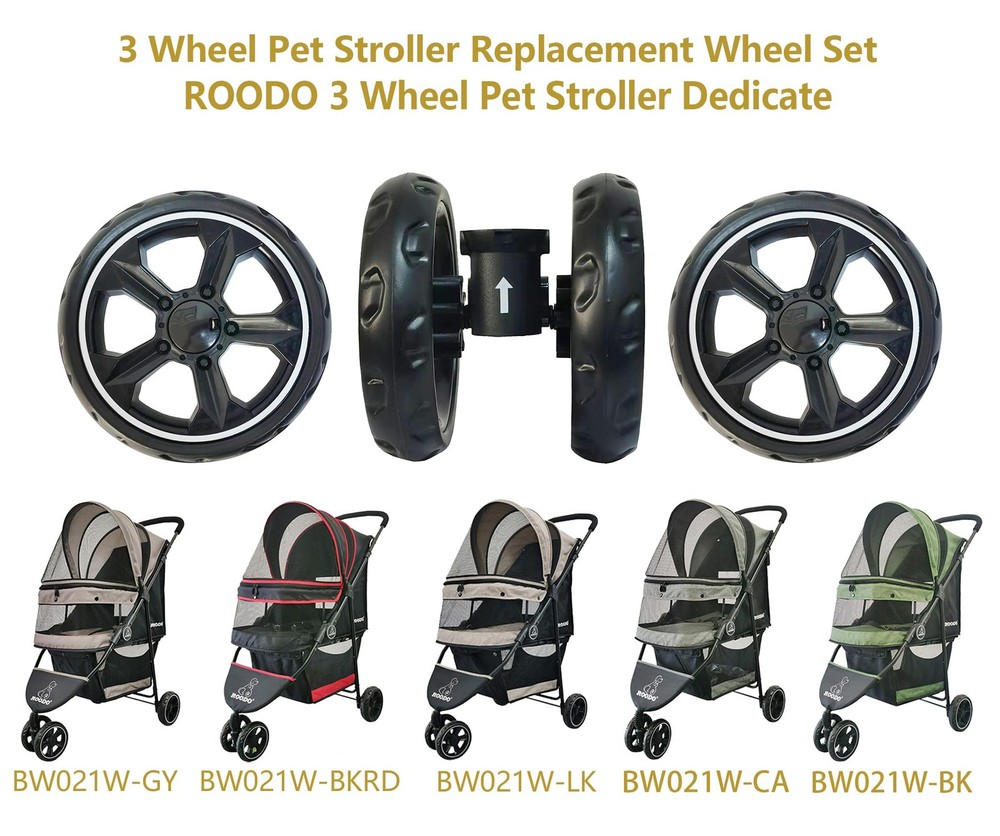 3 Wheel Pet Stroller Dedicate Wheel Set,Original,Fast disassembly,Replacement...