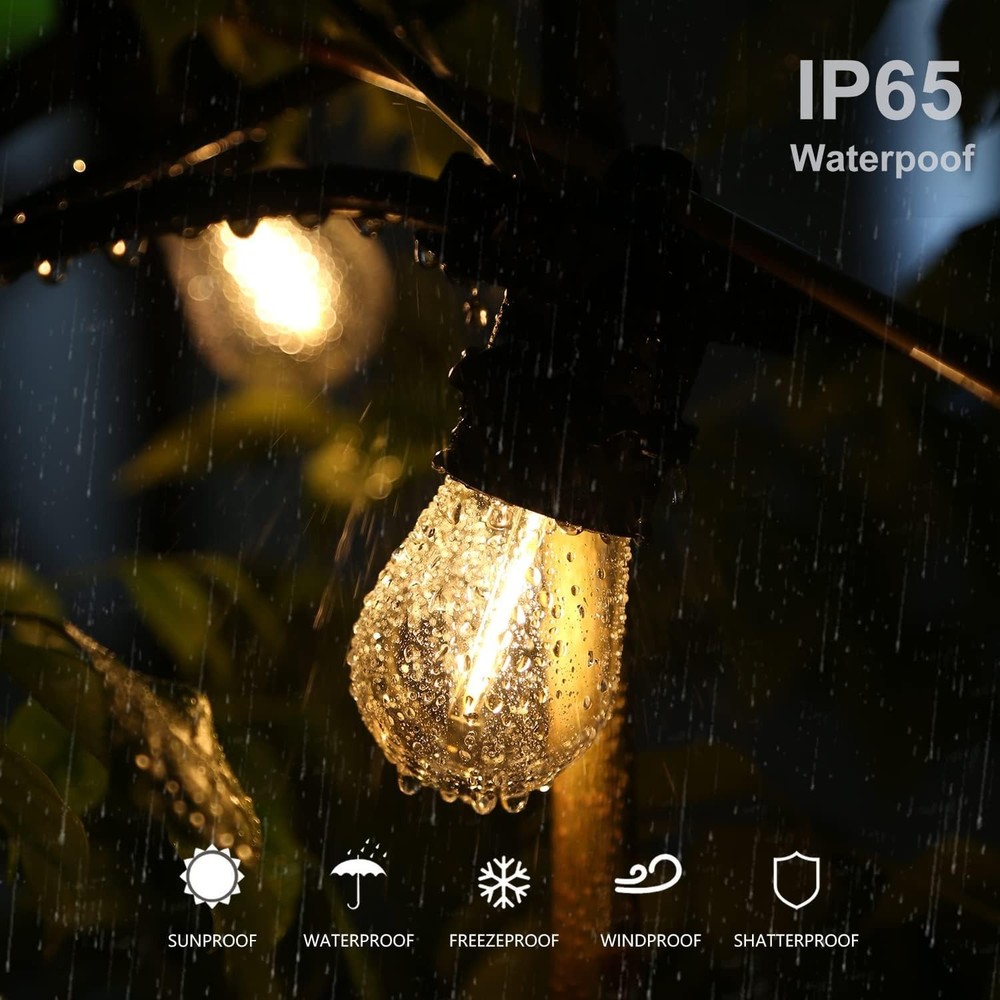 Waterproof S14 LED Light Bulbs Outdoor String Lights Replacement E26 Base 15Pack