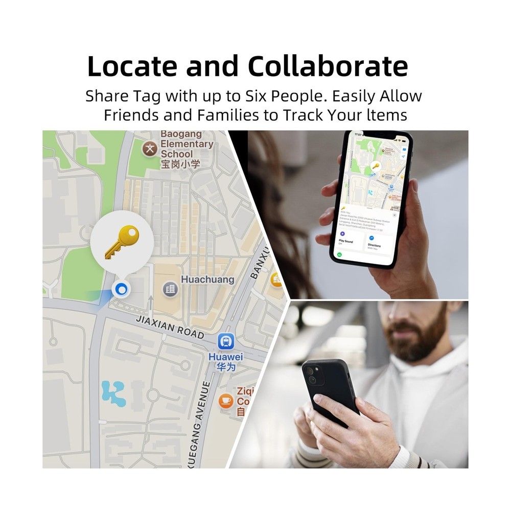 Air Tracker Tags-4 Pack[Apple MFi Certified] (iOS Only), Bluetooth ... Fast Ship
