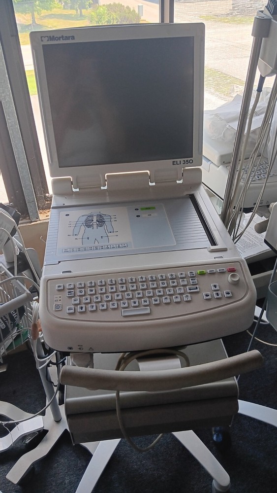 Mortara Eli 350 EKG/ECG Machine with Cart