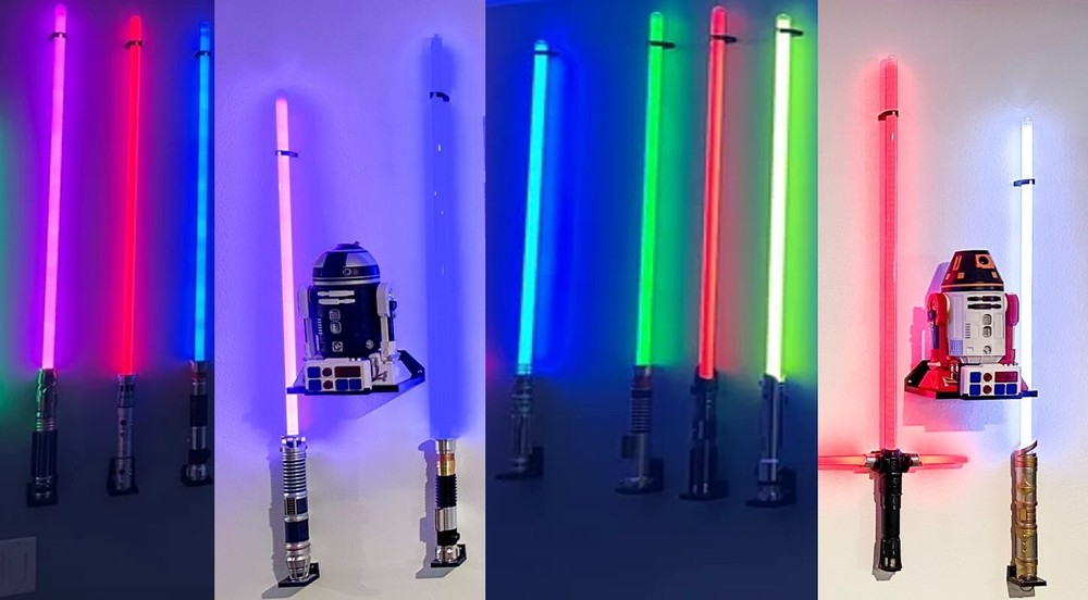 5 pack Sturdy Lightsaber Wall Mount FX Galaxys Edge Savis Workshop