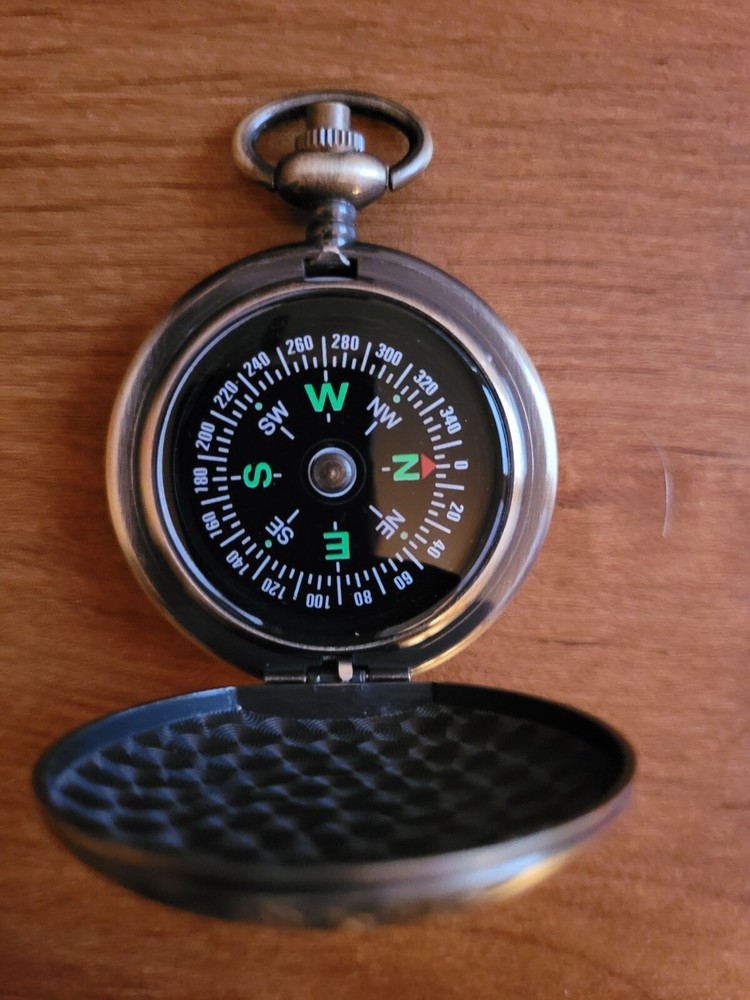 1pc Retro Pocket Watch Shaped Compass Outdoors Multifunctional Tool For...