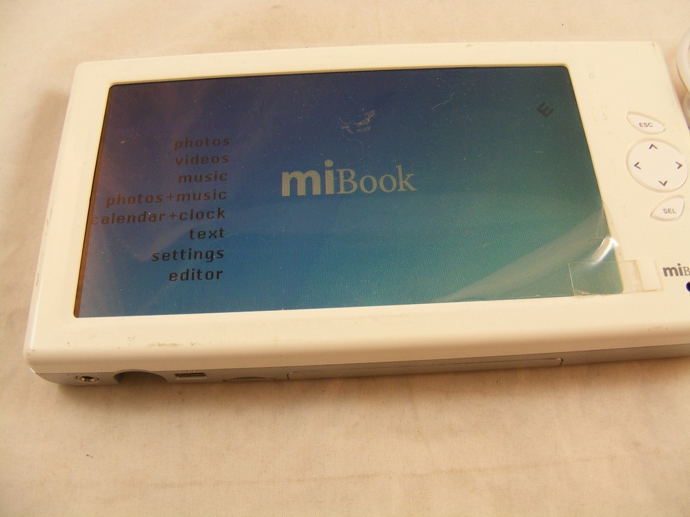 MiBook 电子书阅读器 Photoco Mi 书设备 6 英寸屏幕带遥控器 - 白色(已测试)-