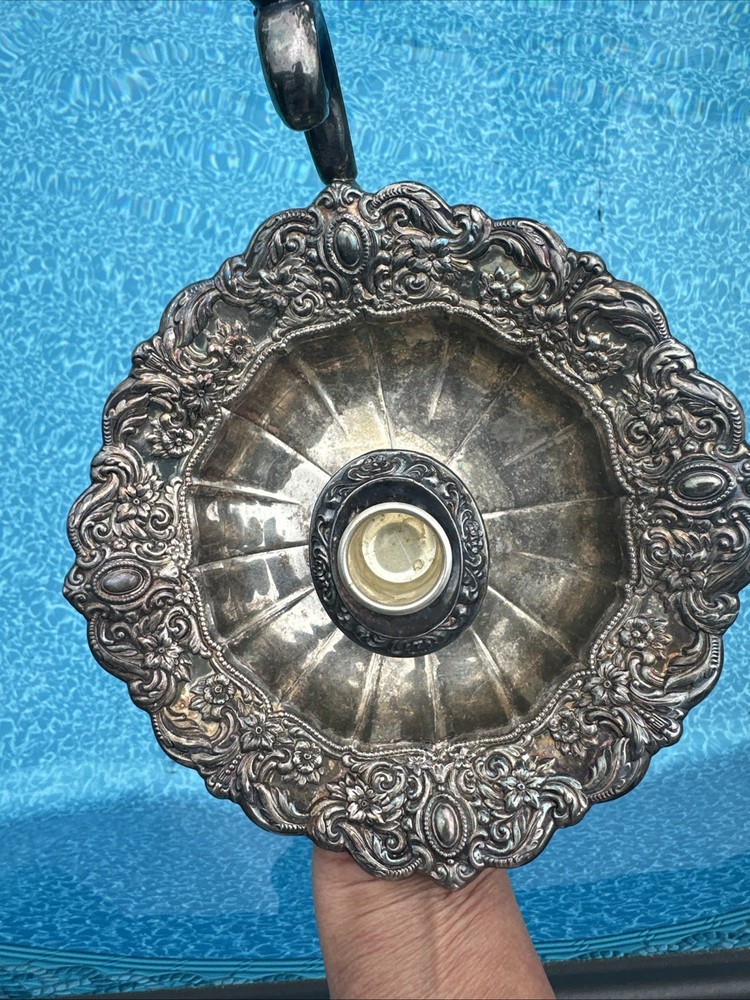 Towle Silversmiths Silver Plate Old Master Pattern Candle Chamberstick Ornate