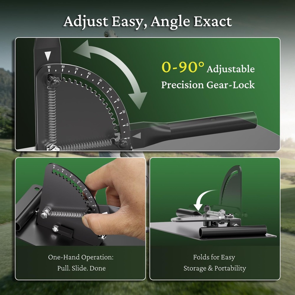 [Upgraded] Golf Alignment Sticks Holder with Angle Adjustment, Metal Base, De...