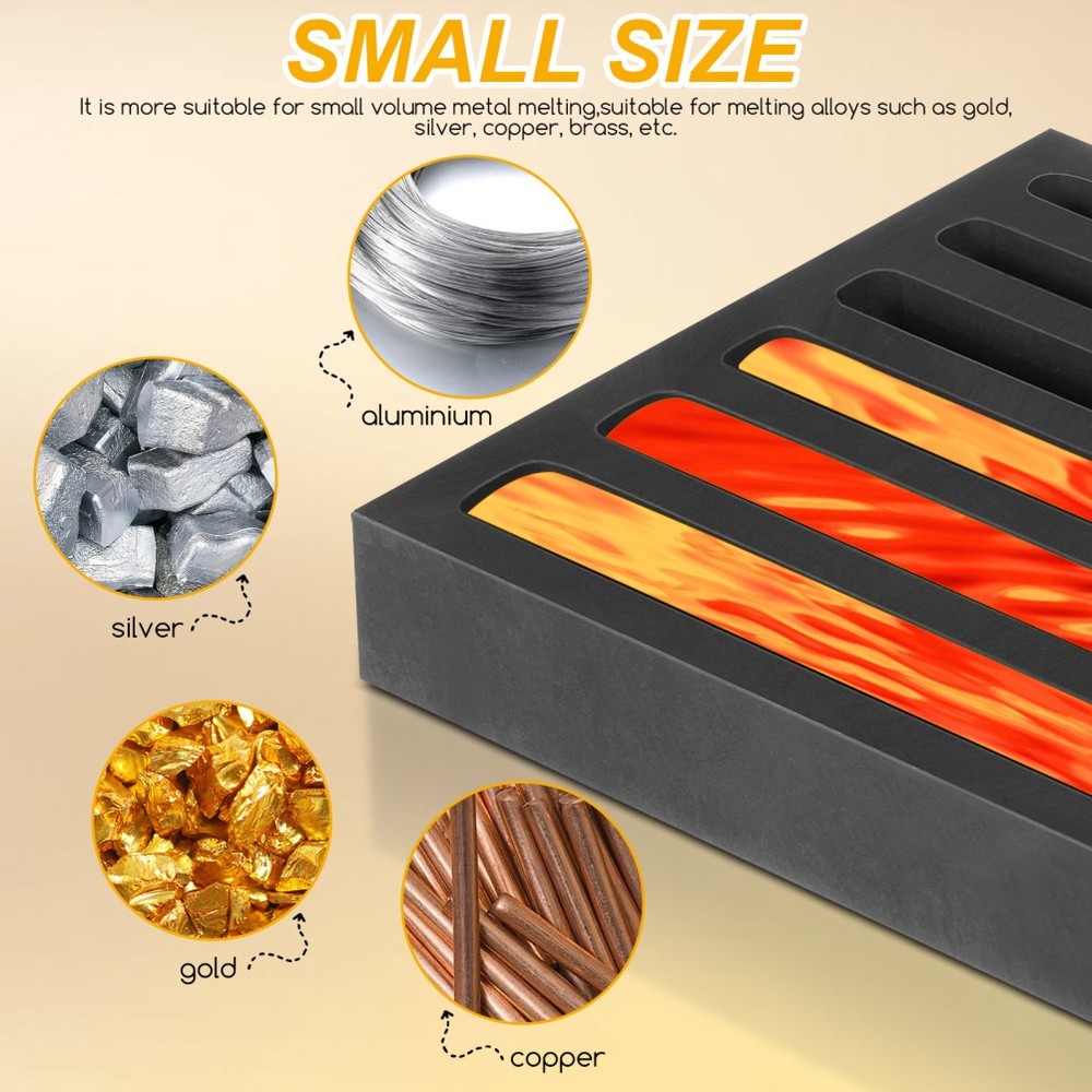 Graphite Ingot Mould Molds for Casting Gold Silver Ingots Designs