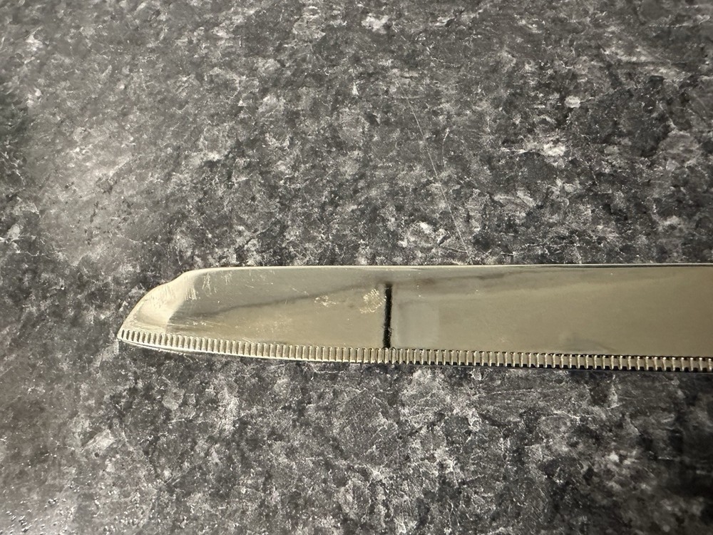 Vtg Cake Knife Crystal Diamond Cut Handle