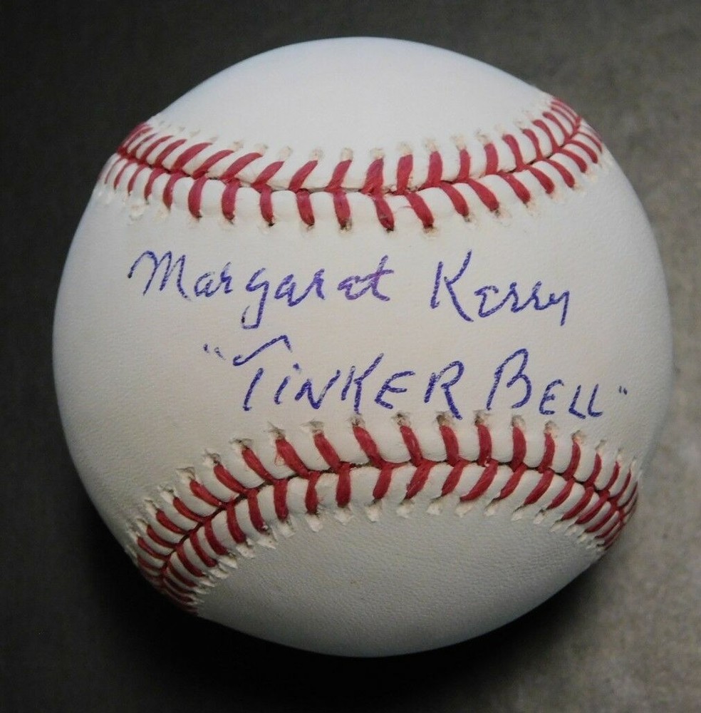 Margaret Kerry Signed Tinker Bell Disney MLB Baseball JSA Authenticated
