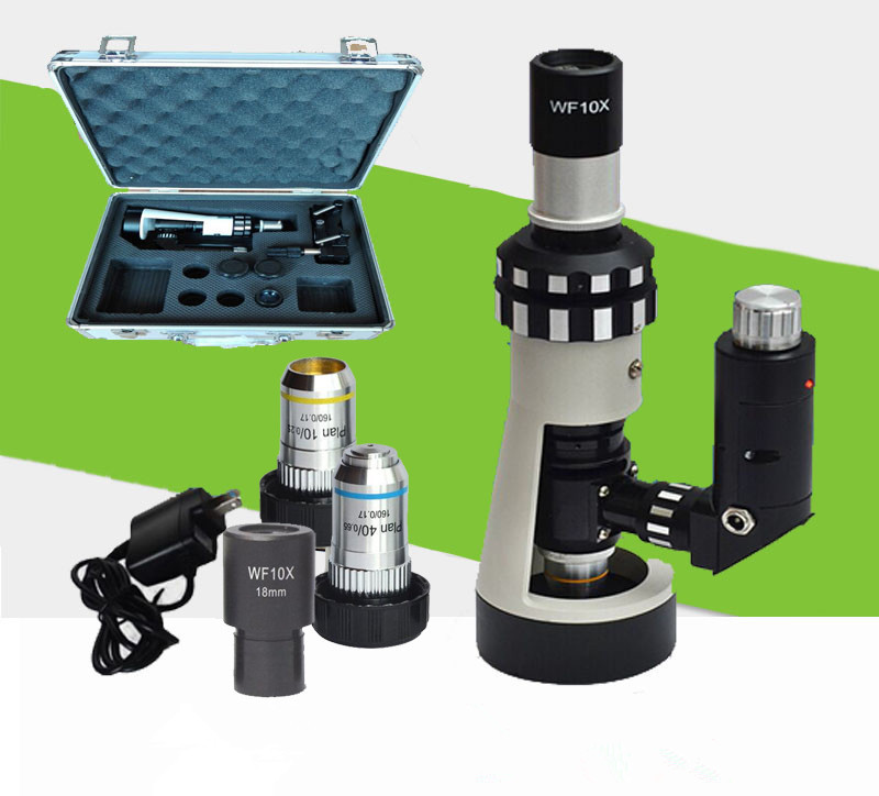 100X-400X Portable Zoom Metallographic Microscope Hand-held Microscope