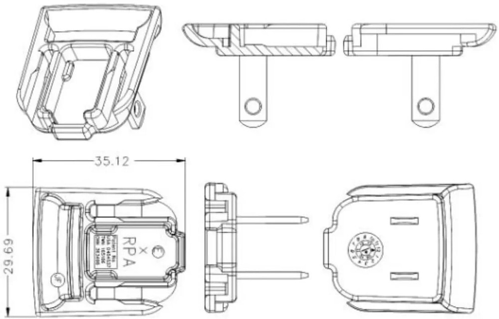2X US Plug Clip for PSA05R Series