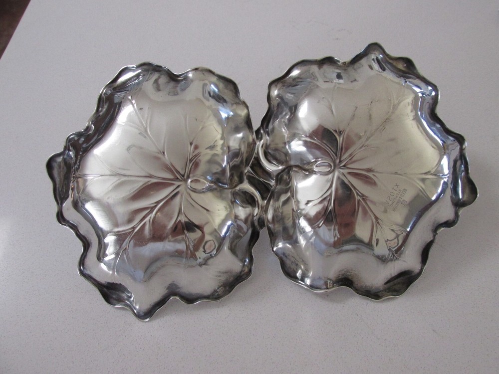 Vintage Reed & Barton Sterling Silver "Double Leaf" Candy/Nut Dish