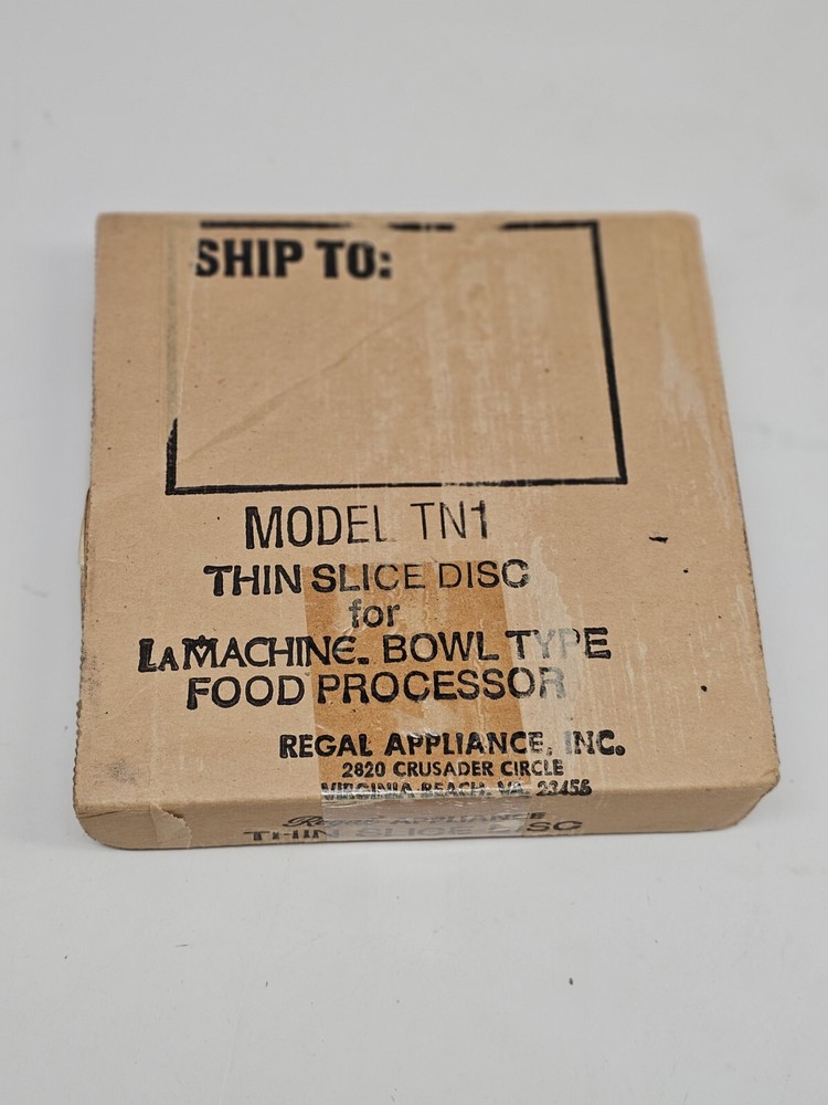 Model TN1 Thin Slice Disc LaMachine Bowl Type Food Processor NEW
