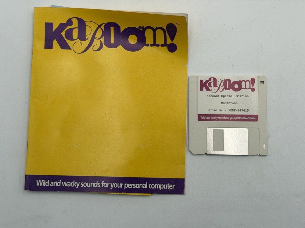 Vintage 1993 Kaboom! for Apple Macintosh 3.5" 1 Floppy Disk Software Manual
