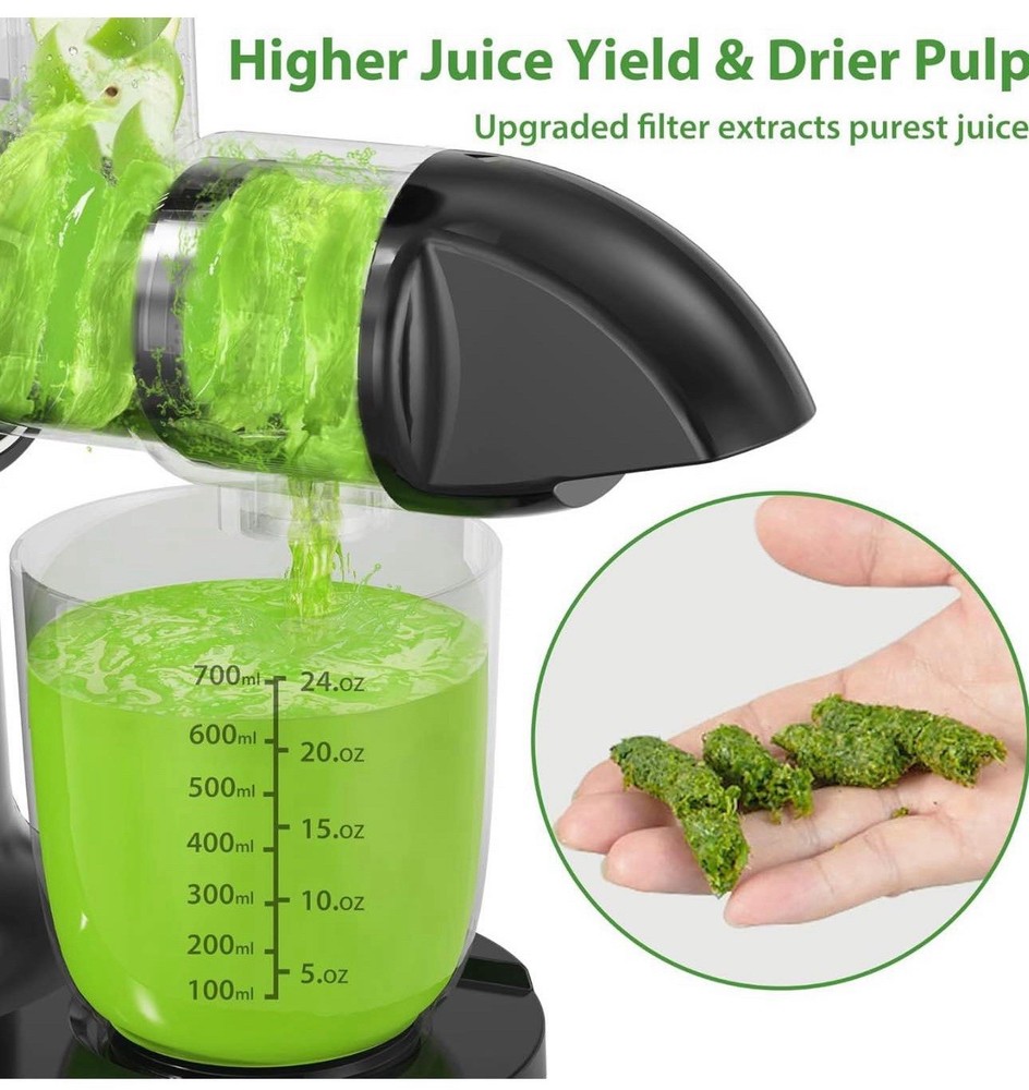 Aeitto 2-Speed Masticating Juicer, Juicer Machine with Reverse Function